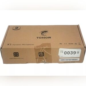 TONOR K1 Dynamic Karaoke Microphone for Singing w/ 16.4ft XLR Cable